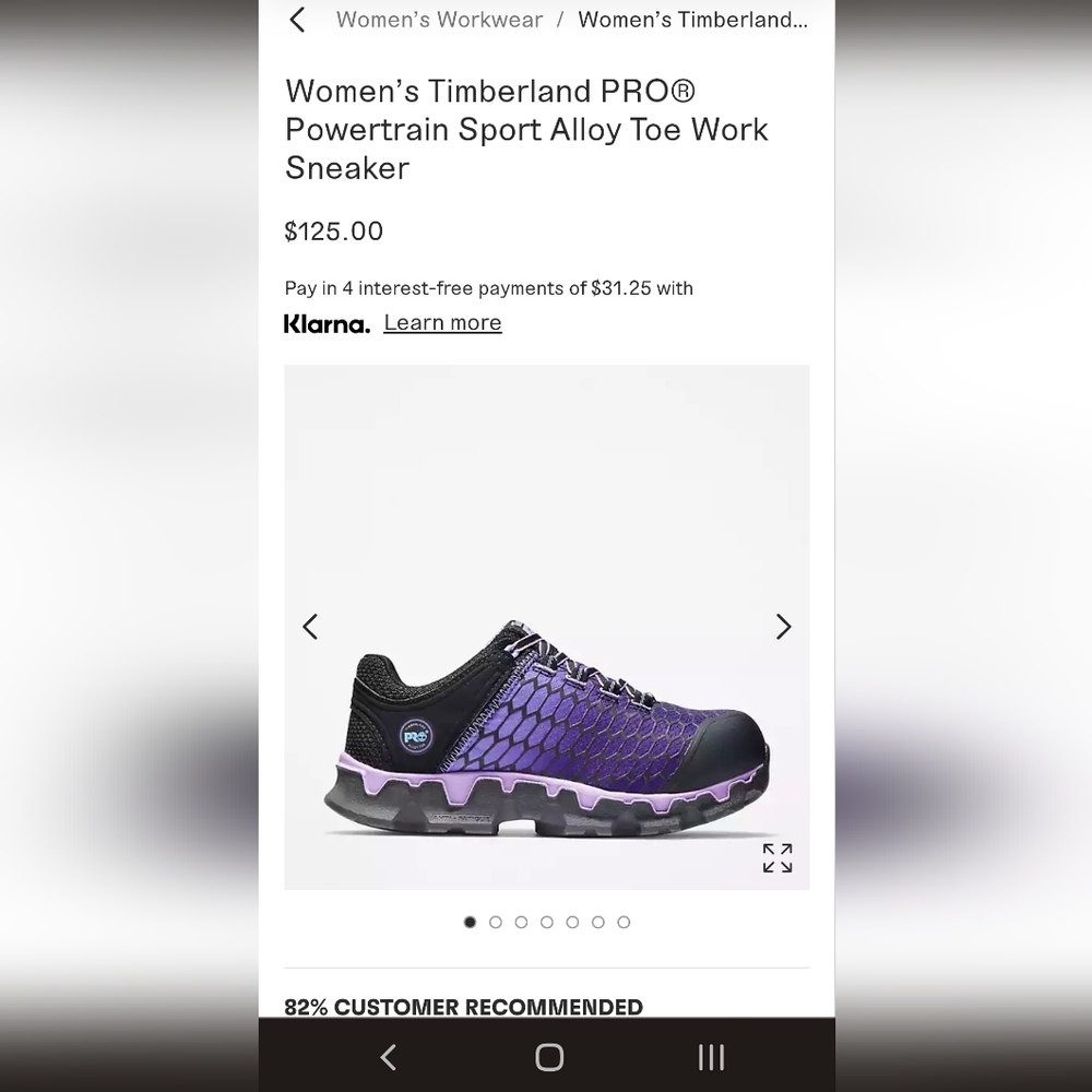 Ladies timberland purple steel toe boots